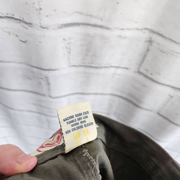 Roxy 100% Cotton Utility Cargo Back Mini Skirt Army Green Size 3 100% Cotton - Picture 9 of 9